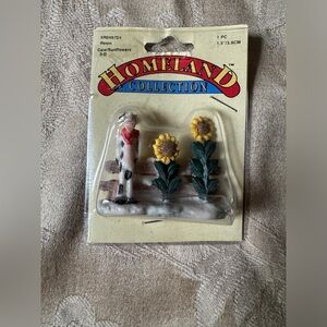 Vintage Homeland Collection Miniature Cow/Sunflowers
